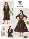 Meloni By Blue Hills Plus Size Rayon 14 Kg Foil Print Anarkali Kurti